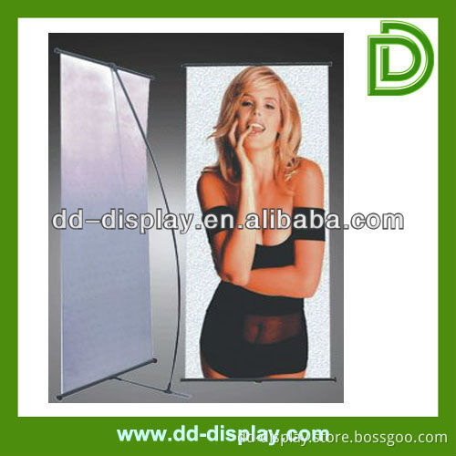 Portable advertising L banner stand model